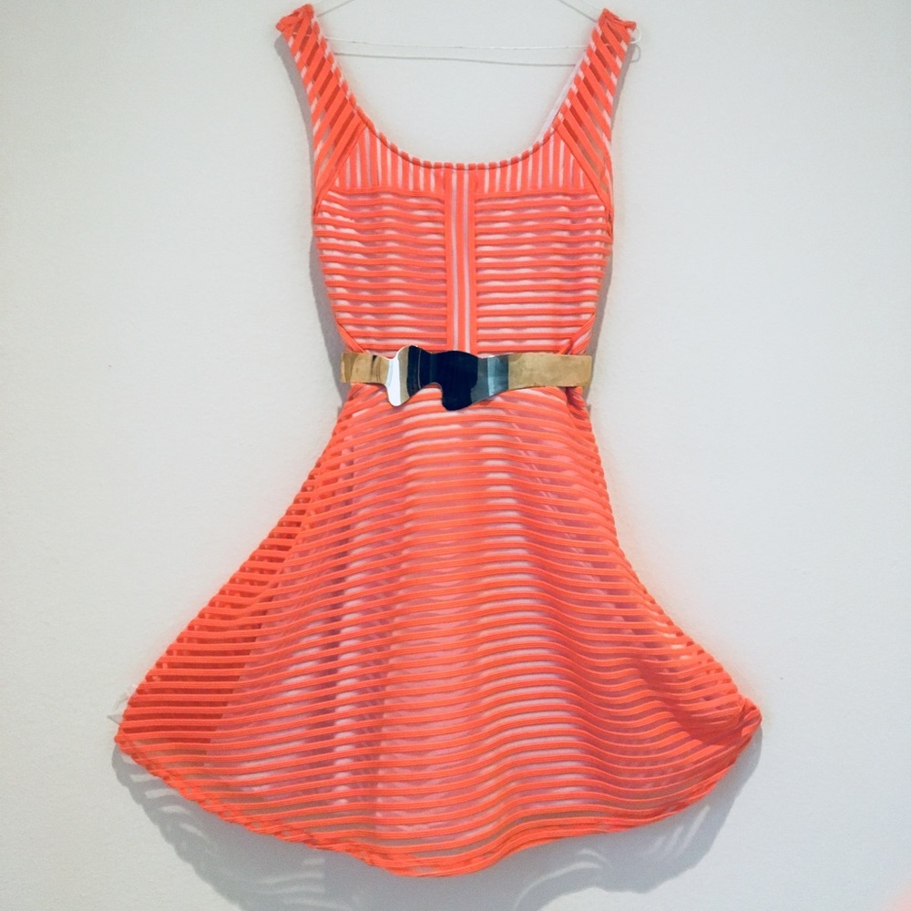 BEBE orange short dress